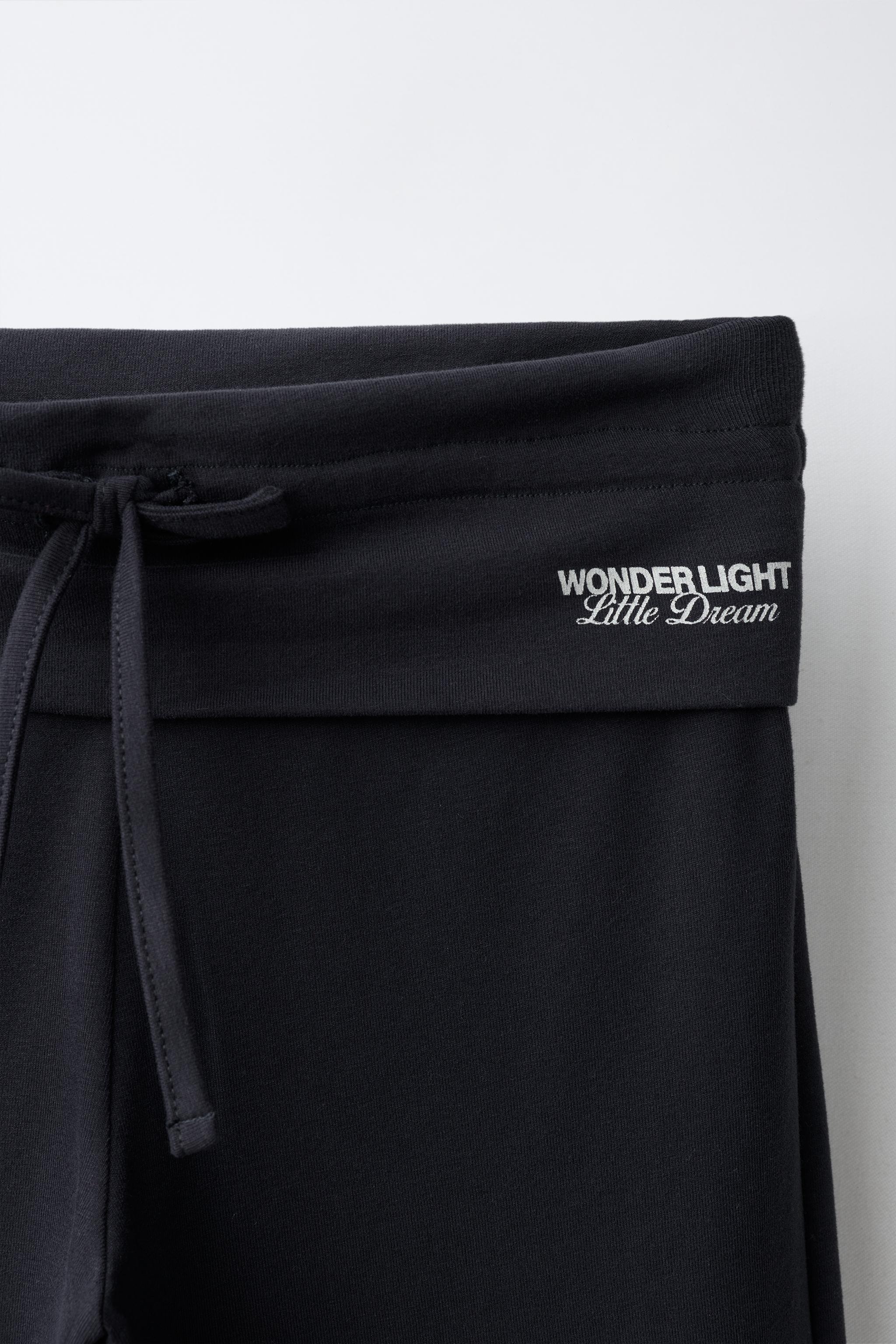 FOLDED WAIST WIDE LEG PANTS